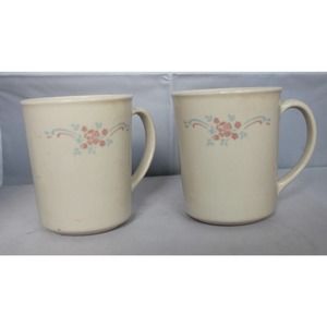 Vintage Corning Pink & Blue English Breakfast Mugs -set of 2 (#20 and #14)Photos